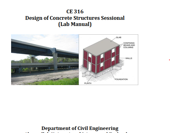 Design Of Concrete Structures - Lab Manual - VICIVIL.COM